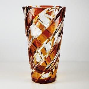 Svítidlo Skleněná váza pruhy výška 23 cm