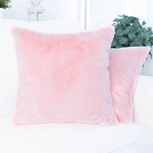 XPOSE® Kožešinový povlak na polštář COZY - růžový 40x40 cm