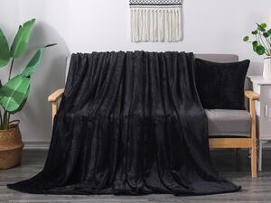 XPOSE® Mikroplyšová deka Exclusive - černá 150x200 cm