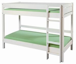 Dětská patrová postel Keyly bílá 90/200 smrk bílá