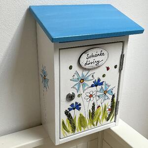 Malovaná poštovní schránka - luční - malá schránka s malovanou stříškou