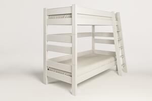 Patrová postel Sendy, výška 180 cm, bílá 90/200 smrk bílá