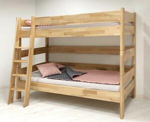 Patrová postel Sendy, výška 155 cm, buk 90/200 buk - cink přírodní
