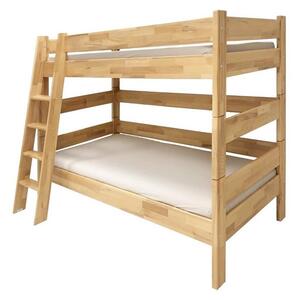 Patrová postel Sendy, výška 155 cm, buk 90/200 buk - cink přírodní