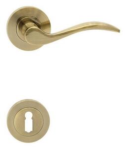 Dveřní kování COBRA KRISTINA-R (OFS) - BB klika-klika otvor pro obyčejný klíč/OFS (bronz česaný)