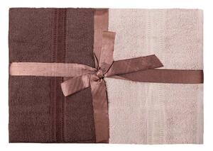 XPOSE® Dárkové balení ručníků ARIEL - kávové/čokoládové 4ks