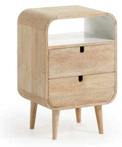Noční stolek z mangového dřeva s 2 zásuvkami Kave Home Gerald, 40 x 30 cm