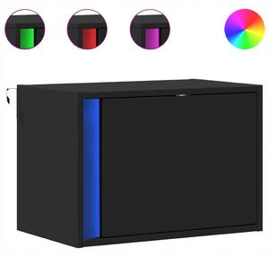 LED nástěnné noční stolky 50x31x35 cm Černé