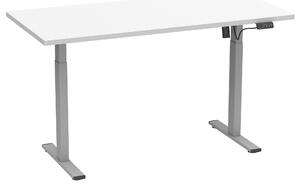 VCM Psací stůl E-Lona, výškově nastavitelný (bílá/stříbrná, 110 x 50 cm) (100372391016)