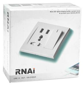 Euro Habitat RNAi 2 Port USB Switch zásuvkový nabíjecí nástěnný panel