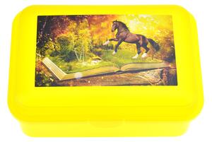 TVAR Svačinová krabička 180 x 130 x 70 mm, sny kůň, žlutá