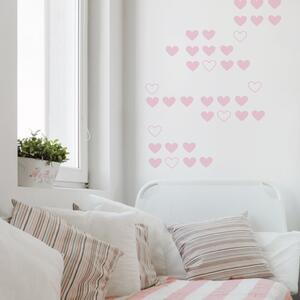 FUGU Samolepky na zeď- Srdíčka Barva: světlle růžová 426, Rozměr: 37 x srdíčko cca 8x7 cm