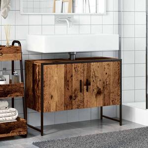 Koupelnová skříňka pod umyvadlo old wood 80x33x60 cm kompozit