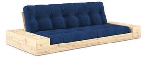 Modrá manšestrová rozkládací pohovka 244 cm Base – Karup Design