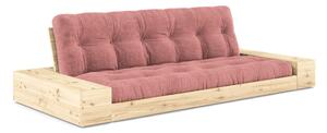 Růžová manšestrová rozkládací pohovka 244 cm Base – Karup Design