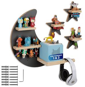 Tectake Nástěnná police MyLittleStory Star, pro až 25 Tonies - antracit