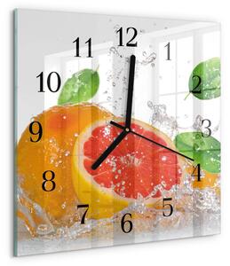 Skleněné hodiny na stěnu Grapefruit zskc-30x30-00175914