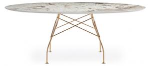 Glossy Marble finish ovál chromová tundra Kartell