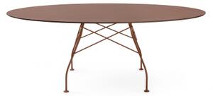 Glossy XXL Solid Outdoor ovál 192x118 cm burgundy Kartell