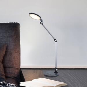 Globo LED stolní lampa Konsti, výška 90 cm, černá, kov, stmívatelný, Černá, Pracovna / kancelář, Hliník, Moderní