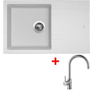 Set Sinks Linea 780 Milk + Vitalia chrom