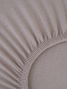 Jersey prostěradlo Classic 200 x 200 cm – cappuccino