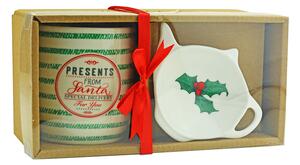 Excellent Houseware Dárková krabička na hrnek s vánočním motivem - Zelený