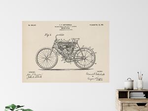 FUGU Patent Motor-cycle - samolepicí plakát