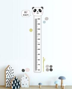 FUGU Dětský metr Panda + popisovatelné štítky - přemístitelná samolepka