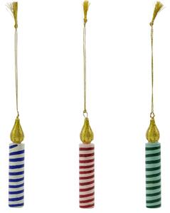Vánoční ozdoba Candle – set 3 ks