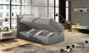 Moderní boxová pružina postel Adria 90x200, šedá Roh: Orientace rohu Levý roh