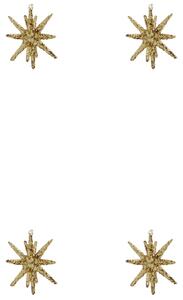 Vánoční ozdoba Spike Small Brown Glitter – set 4 ks