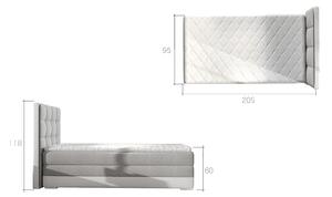 Boxspring Aster 90x200 cm látka: Monolith 63/ Monolith 84, Varianta: Levá