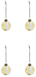 Vánoční ozdoba Twister White Gold – set 4 ks