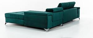Moderní rohová sedačka Relina, zelená Monolith Roh: Orientace rohu Levý roh