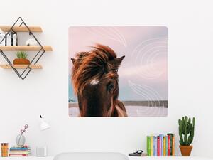 FUGU Kůň s patkou - přemístitelný samolepicí plakát Rozměr: L: (š x v) 126 x 115 cm
