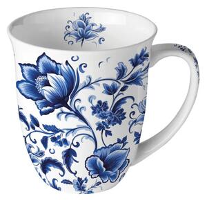 Porcelánový hrnek Modré květy 400 ml