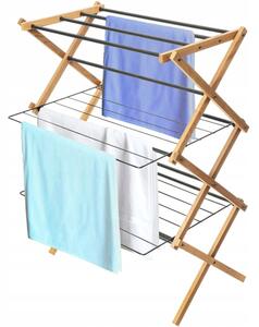 Erga Aurora Plus, věšák na sušení prádla 69x49,5x97 cm na postavení, hnědá-černá, ERG-SEP-1265SUAURPLUD