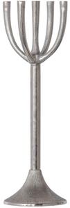 Hoorns Stříbrný kovový svícen Lorine 80 cm