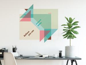 FUGU Believe - přemístitelný plakát do kanceláře beige Rozměr: M: (š x v) 90 x 93 cm