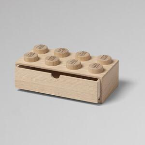 Dřevěný stolní box 8 se zásuvkou, více variant - LEGO Barva: dub - ošetřený mýdlem