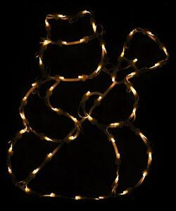 Vánoční LED dekorace do okna - SNĚHULÁK - 40 cm