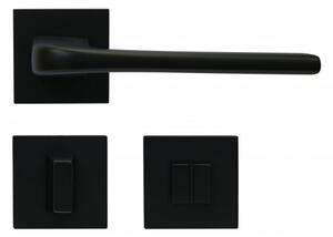 Dveřní kování RICHTER Cortina (černá mat) - PZ klika-klika otvor na cylindrickou vložku/Černá matná