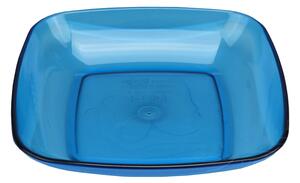 Průhledná plastová miska na potraviny IRAK 700ml - Modrá (19x19x3,5cm)