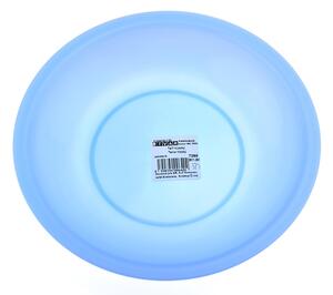 Plastový hluboký opakovaně použitelný talíř TVAR (23x3,5cm) - Modrý