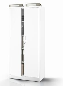 Kovová šatní skříň do zázemí JAN Compact 1750 x 800 x 400 mm, bílá