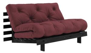 Vínová rozkládací pohovka 140 cm Roots Black Night – Karup Design