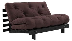 Tmavě hnědá rozkládací pohovka 140 cm Roots Black Night – Karup Design