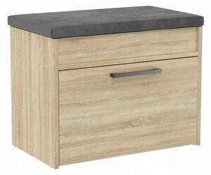Botník se sedákem TopEshop 60 x 49 x 35 cm dub sonoma