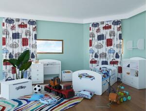 Dětská postel se šuplíkem 140x70 cm s výřezem AUTÍČKO + matrace ZDARMA!